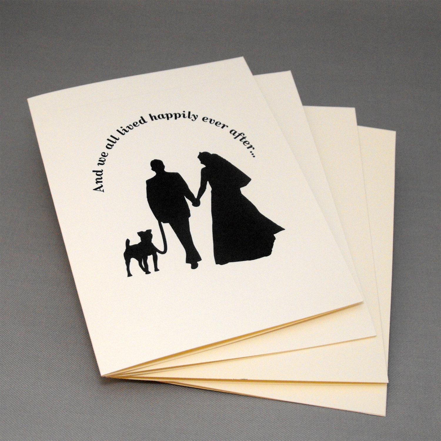 50 Custom Wedding Cards // Wedding Thank You or Marriage Announcement Note Cards // Lab, Dachshund, Terrier or Westie Dog