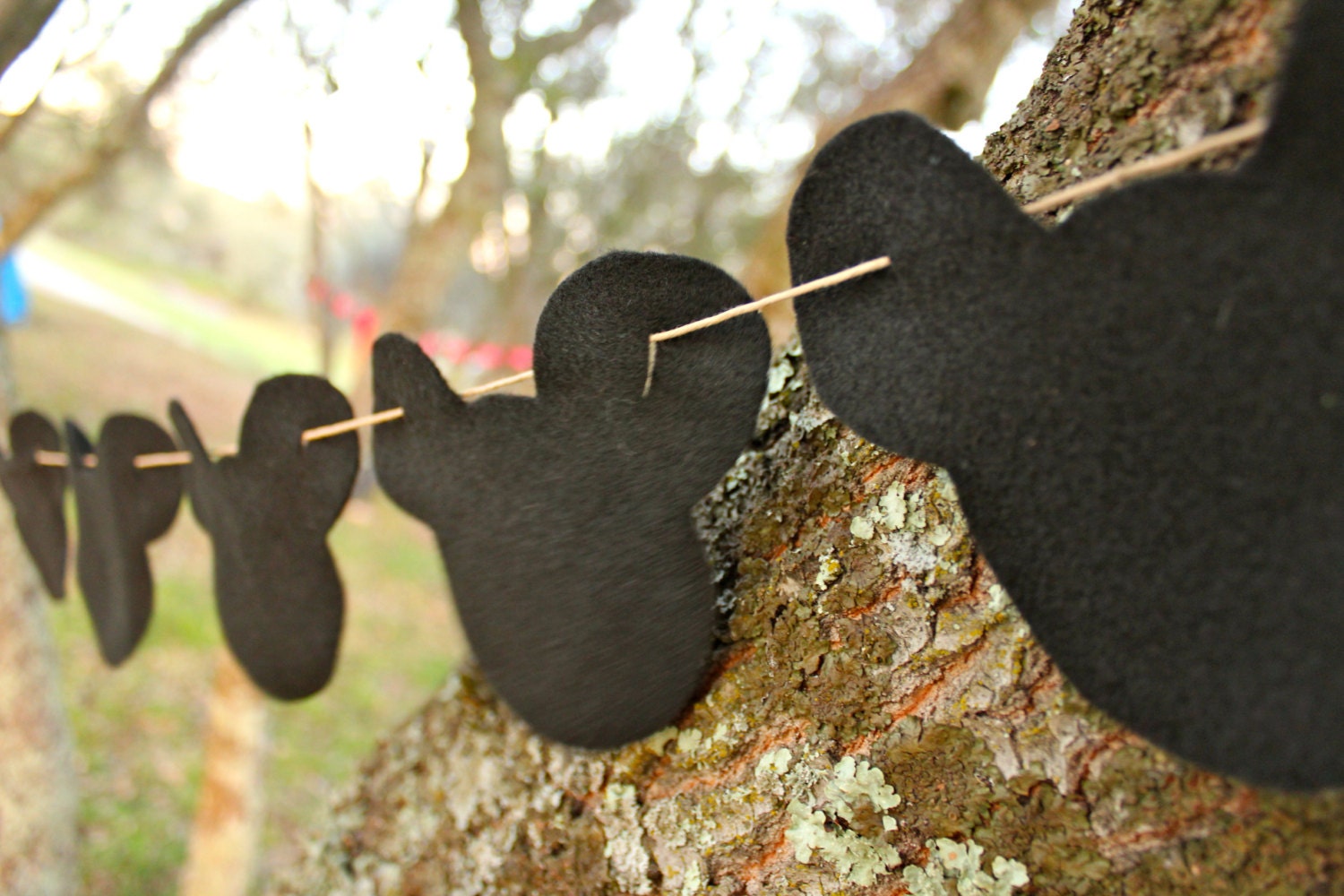 Mickey Mouse Ears Black Felt Garland