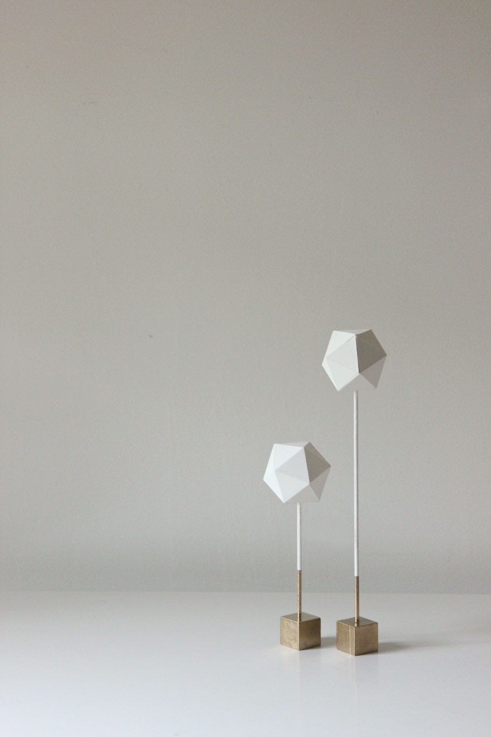 Paper Sculptures Set of Two, GOLD
