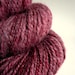 Handspun chunky alpaca knitting wool / yarn - deep pink raspberry colour 164 yards