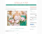 Blogger Premade Template Design - "Stella & Pip" Instant Digital Download