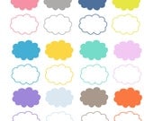 INSTANT DOWNLOAD // Cloud Clipart // Weather Clipart // Teacher Clipart // Scrapbook Clipart // Pantone Clipart Il_170x135