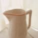 vintage milk jug- white /red jar- 50s- table design-Mid Century- Home DECOR for her- kitchen serving jug