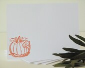 pumpkin cards, greeting cards set of 4, autumn greeting cards, simple style, pumpkin theme