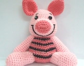 Piglet 7.08" - Finished Handmade Winnie the Pooh Amigurumi crochet doll Home decor birthday gift Baby shower toy
