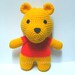 Winnie the Pooh 7.08" - Handmade Disney Amigurumi crochet doll Home decor birthday gift Baby shower toy