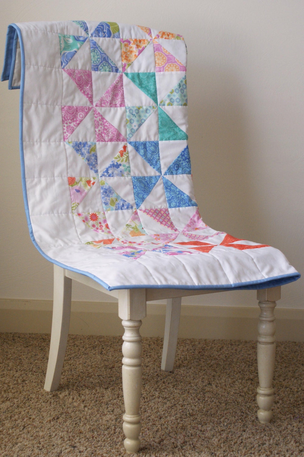 Honey, Honey Pinwheel Quilt Blanket Throw Crib Cot Bed