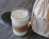 Cucumber Mint, Natural Soy Candle in Reusable Glass Jar, eco-friendly