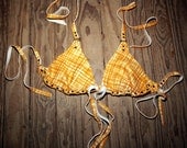 Butterscotch Leather Bikini Top