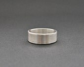 Brushed Finish Sterling Silver Band - 5mm Wide Ring - Wedding