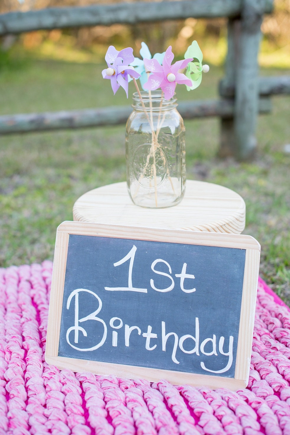 First Birthday Kids Party Chalkboard Photo Prop Party Decoration. Blue Pink Green White Orange Peach Teal Pick Your Color