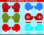 Christmas Gloves Clip Art Graphics - Digital Clipart Commercial Use - Instant Download Il_170x135