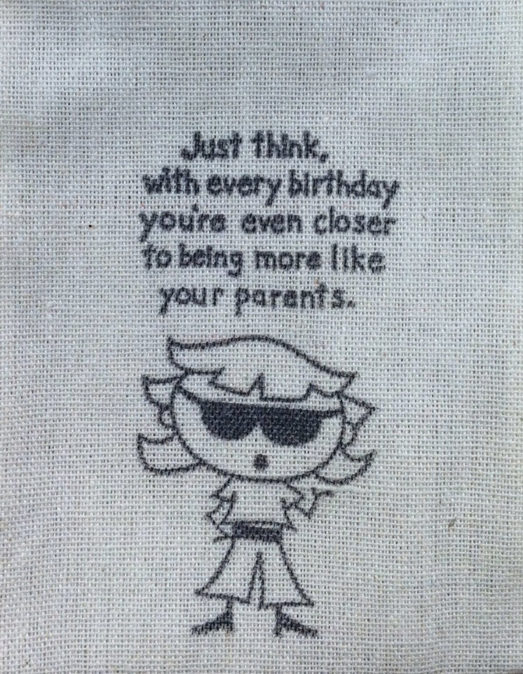 Set of 10 More Like Your Parents - Cotton Favor Bag Pouch - Hand Stamped 3x4 - Wedding / Party / Birthday / Gift Bag
