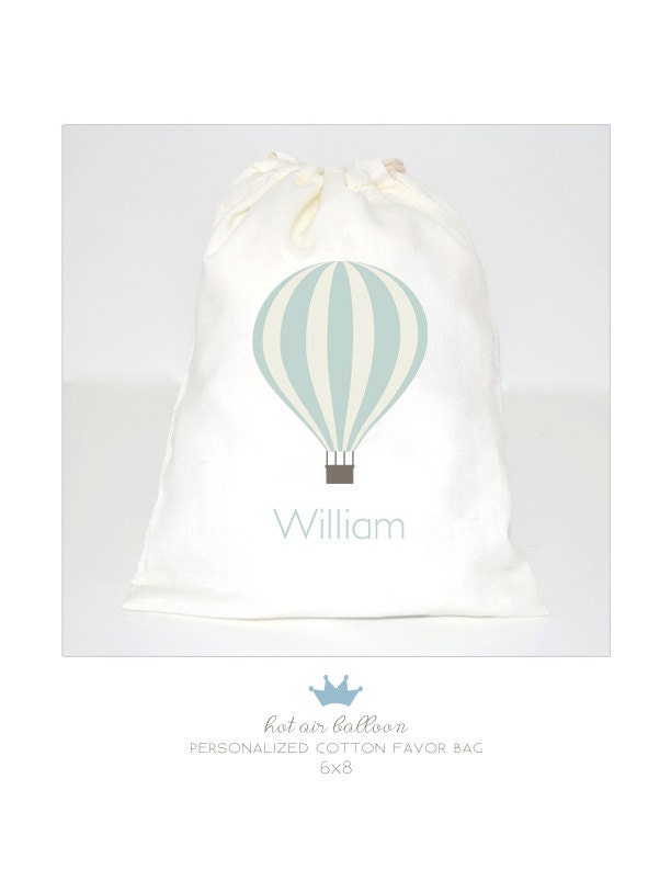 hot air balloon: favor bags personalized