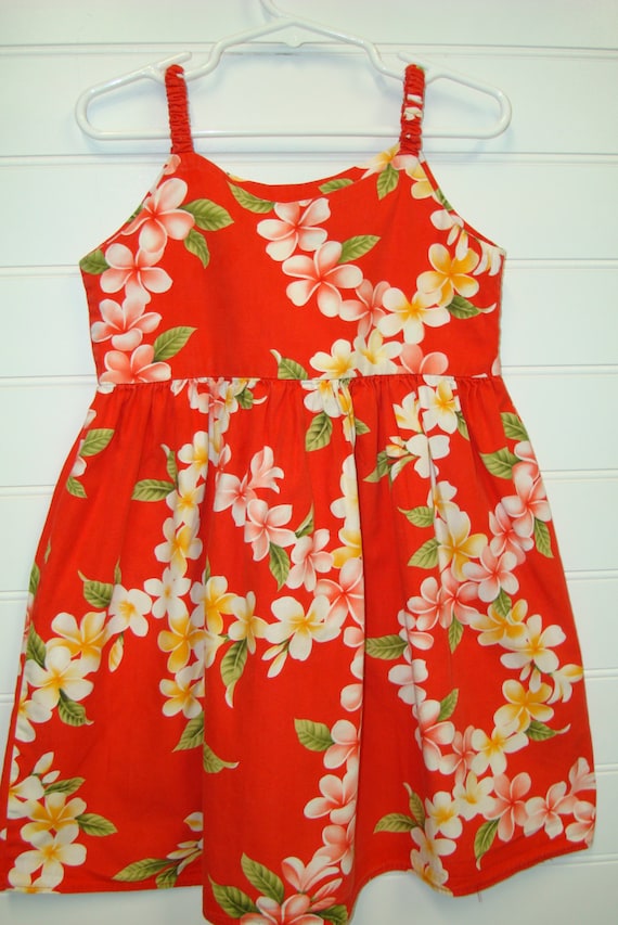 Vintage Toddler Clothes, Girls Hawaiian Dress