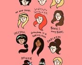 Sassy Princesses Print - Hand-Illustrated