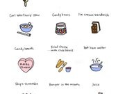 Complete Foods of Arrested Development 5x7 Print - Hand-Illustrated