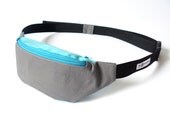 Fanny pack waist bag belt bag hip bag by BartekDesign Spring Summer collection - blue gray turquoise festival bag