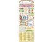 C'est La Vie Collection - Sticker & Alphabet Sheet - Love You Mom - Bo Bunny - Scrapbooking Embellishment - 030465