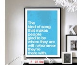 Lyric Quotes (Deja Entendu) A3 Art Print