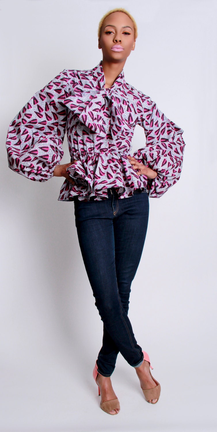 NEW The Naomi -African Print 100% Holland Wax Cotton Shirt