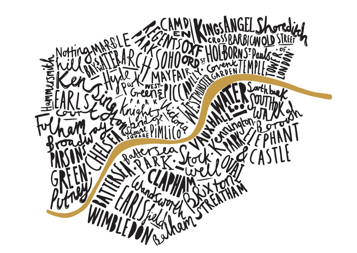 London print - A4 print - London map