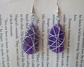 Hand Wire Wrapped Quartz earrings