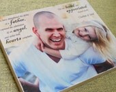 Custom Photo & Text on Wood - Personalized Gift - Distressed Look - 8x8 or 8x10 - Gift for Wedding, Anniversary, Grandparents