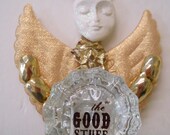 Assemblage, Original Mixed Media, Hope Gift, Original Mixed Media, Angel Doll, Artdoll, Assemblage Art,  Wall Hanging