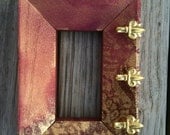 Found Frame Jewelry Holder - Magenta & Gold Lace Pattern