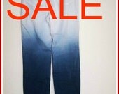 Sale 30% OFF Ombré dip dye high waist vintage Versace jeans pants blue white