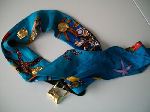 Rare Gianni Versace belt silk scarf
