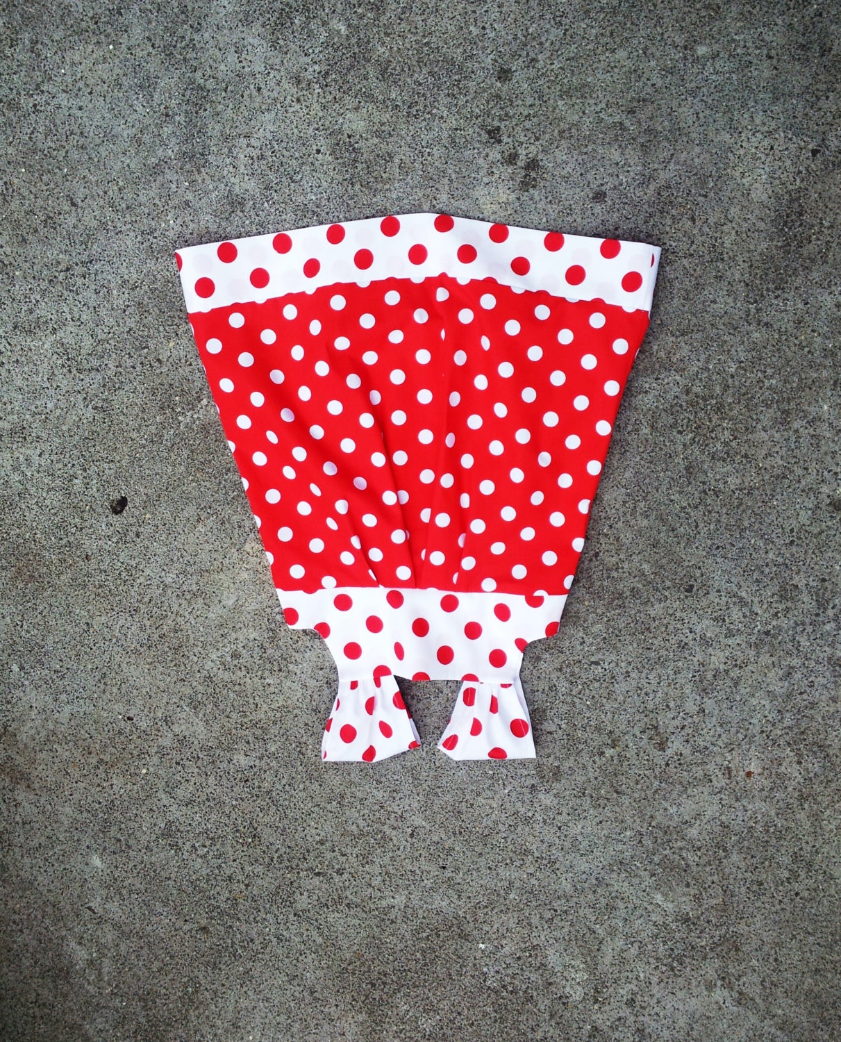 Red and white little girls dress polka dot toddler dress