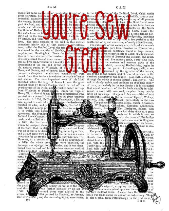 You're Sew Great Original Illustration Art Print Mixed Media Painting Sewing Machine Digital Print wall art wall decor Wall Hanging