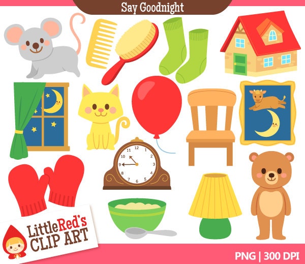 Say Goodnight from Little Red's Clip Art