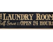The Laundry room, wall hanging, carved wood sign, home decor.