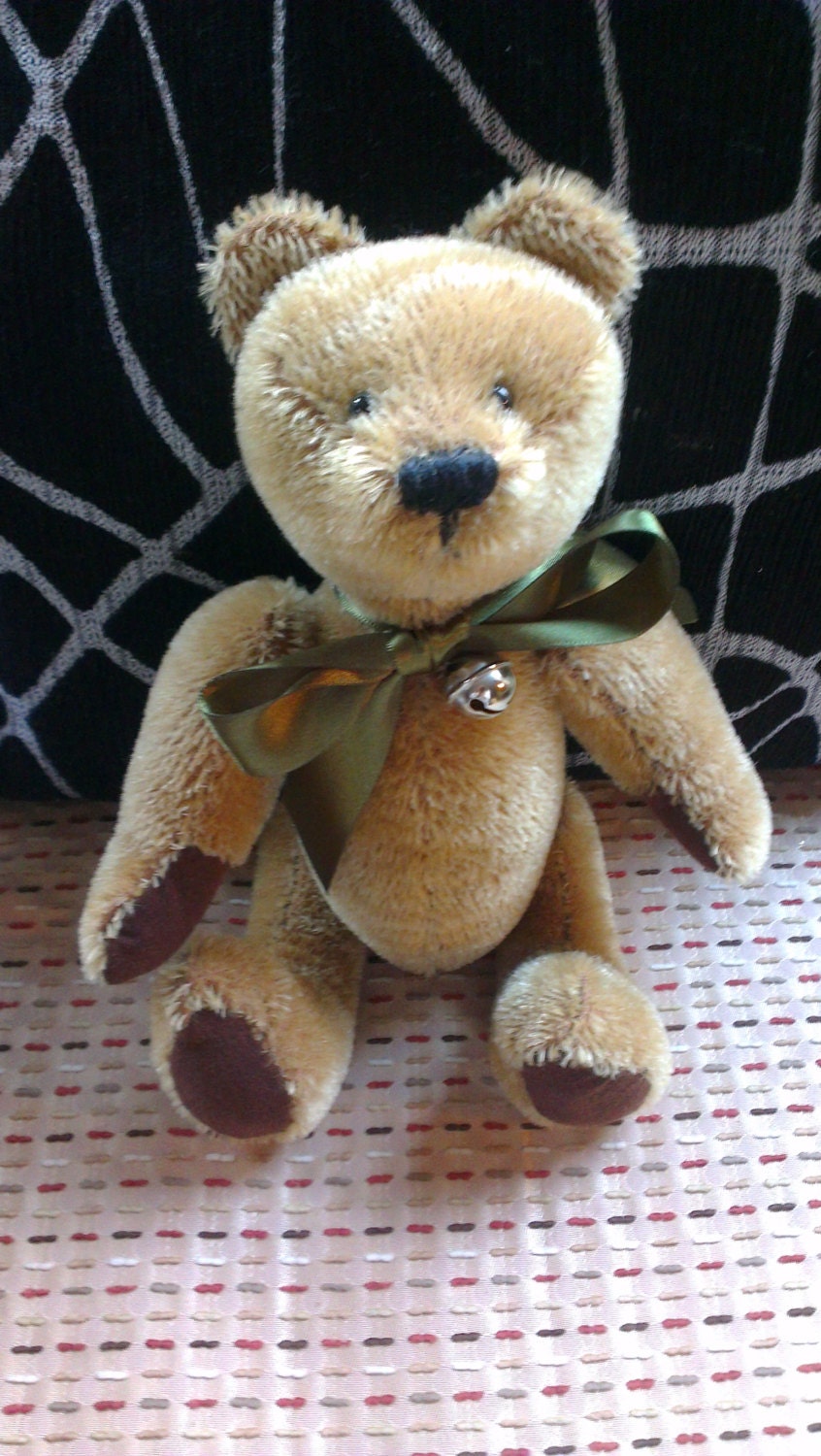 Lovely 10.5" Short Haired Hand Made Mohair Jointed Artist Collectible Teddy Bear - My name is Elliot