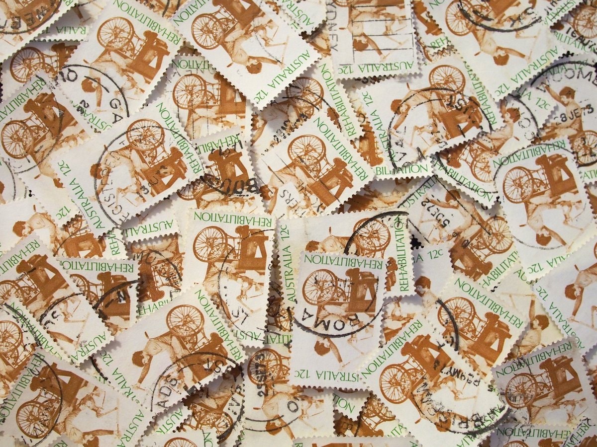 Australian Wheelchair Rehabilitation Stamps x 10