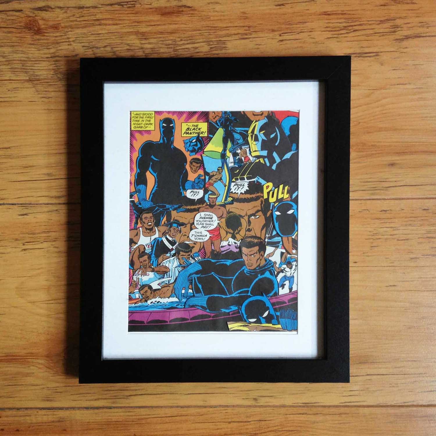 Origin of the BLACK PANTHER comic Collage