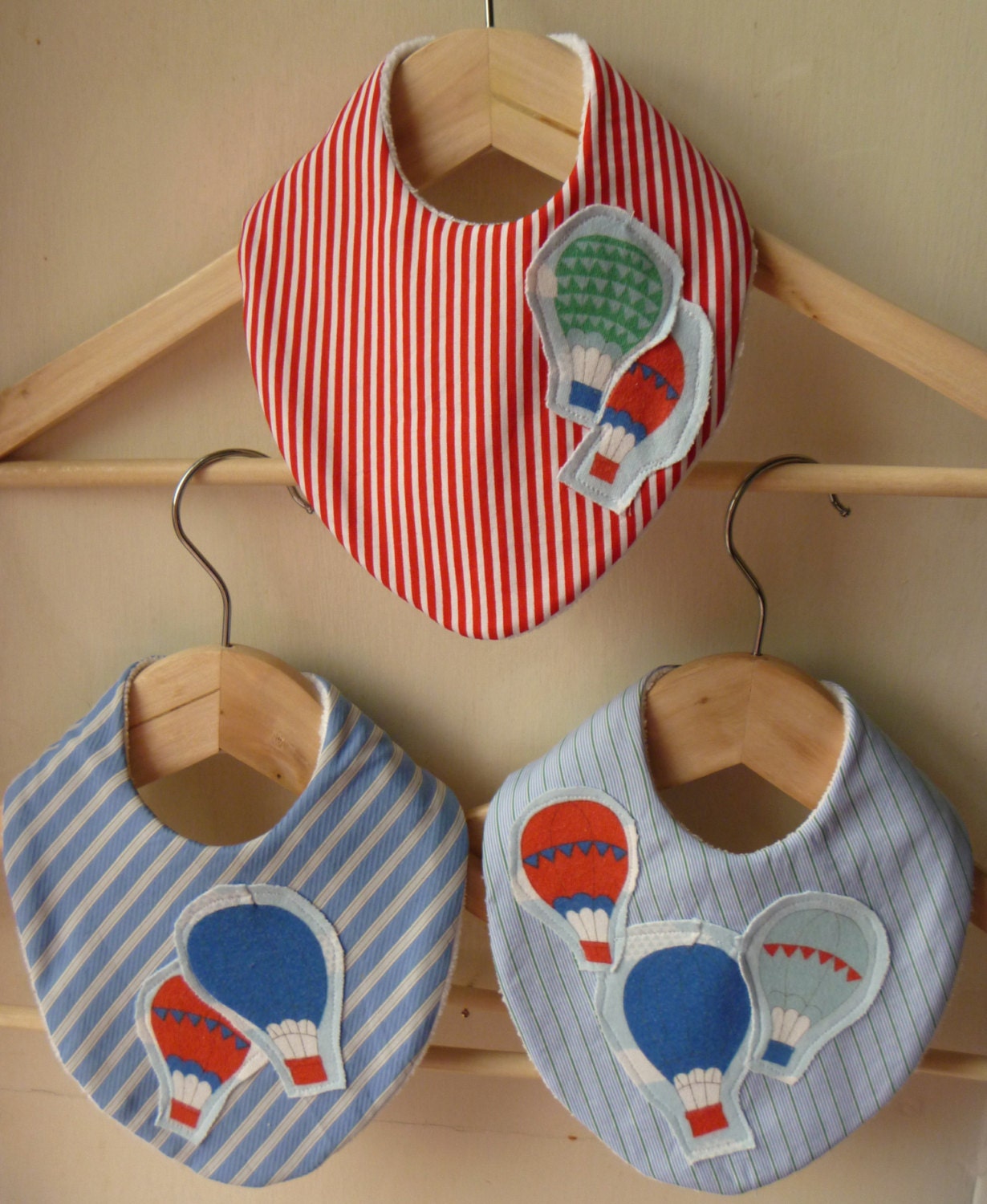 Beautiful handmade Bandana Style Baby Feeding/Teething Bibs- Pack of 3