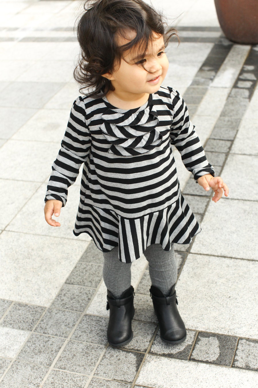 The "Marais"  Hipster Striped Dress
