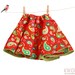 Toddler Skirt Sewing Pattern - reversible girls skirt pdf  pattern - sizes 6m to 9 years