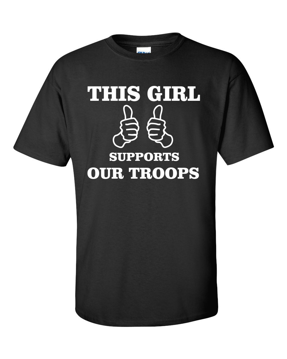 This Girl Supports Our Troops Printed T Shirt womens t-shirt mens t shirts army wife tshirt soldier tees