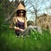 Unique handmade felt hats - Leafy hat (Ready to ship)