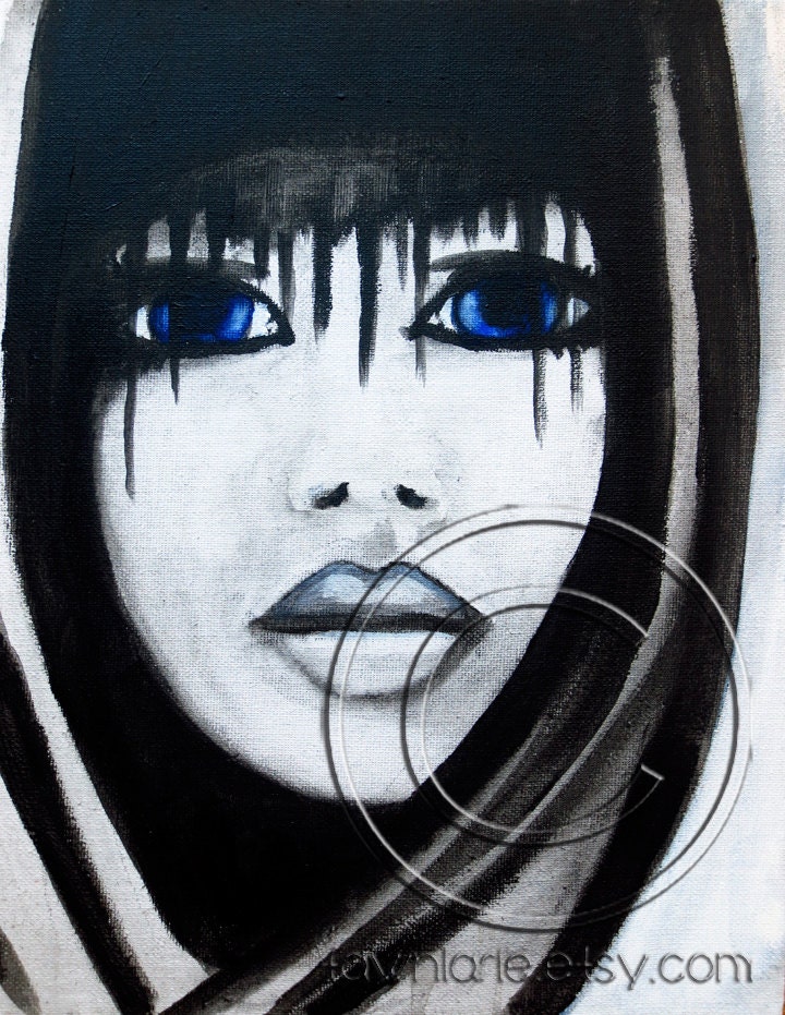 Bright Eyes, Fine Art Digital Print of Original Acrylic Painting