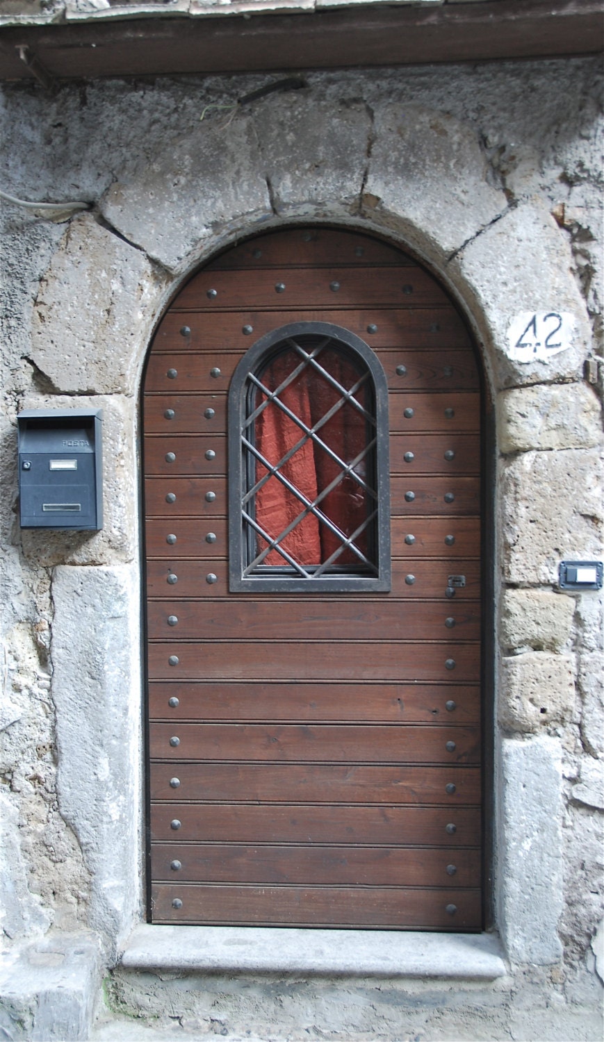 Rustic Door, Brown, Italy, Fine Art Photography