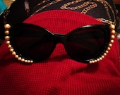 20%OFF LAST 3Pairs In Stock // Custom Cats-Eye Sunglasses Pearls Handmade By ILLUSTRIOUSSTEEZE // Hollywood Burlesque 60s 70s Kawaii Glamour