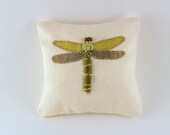 Hand Embroidered Dragonfly Lavender Scented Drawer Sachet