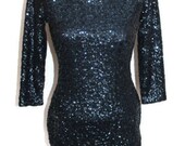 Sequin Dress - Evening Dress - Cocktail Dress - Mini Dress - Prom Dress - Blue Women Dress Size US 4 / UK 8 / Eur 36/ Aus 8 - Spring Fashion