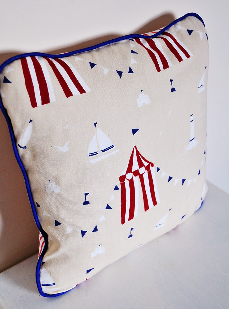 16x16" Cushion Pillow Cover/Case 100% Cotton Beach Theme